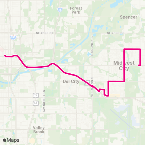 EMBARK Midwest City map