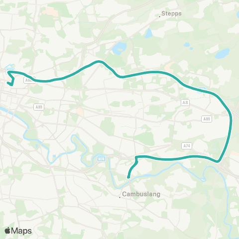 Ember Between Carmyle and Glasgow map