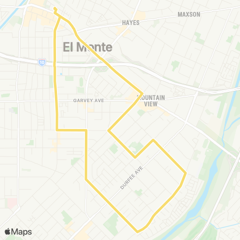 El Monte Transit Yellow map