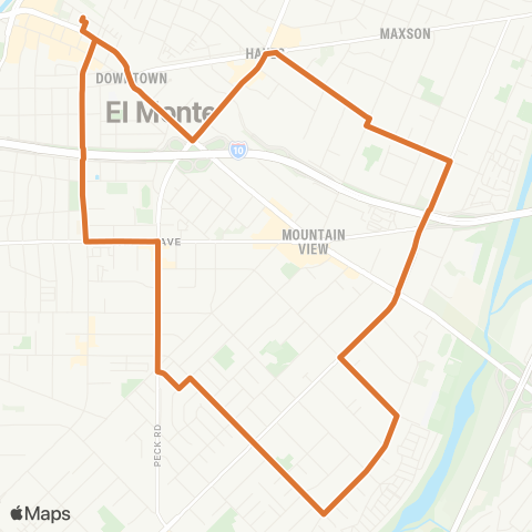 El Monte Transit Orange map