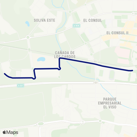 EMT UMA - Ampliación Campus map