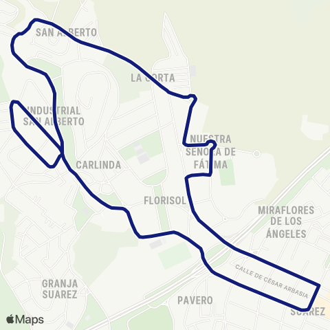 EMT CIRCULAR 6 - La Milagrosa map