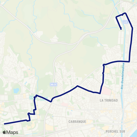 EMT Ciudad Jardín - Teatinos map
