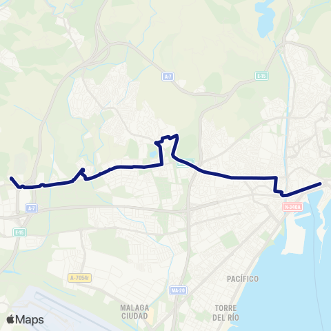 EMT Paseo del Parque - El Consul - Parque Cementerio map