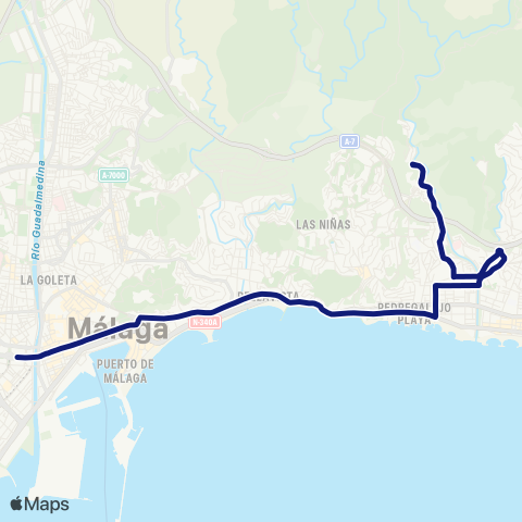 EMT Av. Andalucía - Pedregalejo map