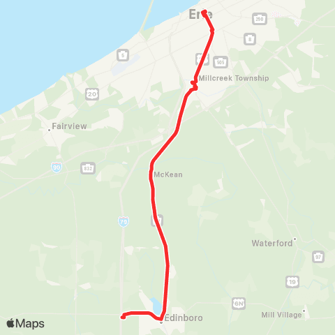 The 'e' Edinboro map