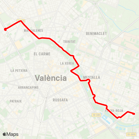 EMT Campanar - Av. França map
