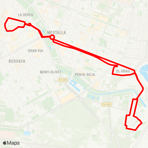 EMT Port / Natzaret - Pl. de L'Ajuntament map