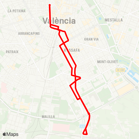 EMT Mercat Central - Fta. Sant Lluís map