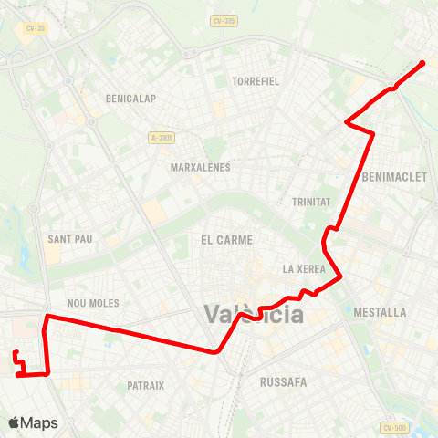 EMT La Fontsanta - Alboraia map