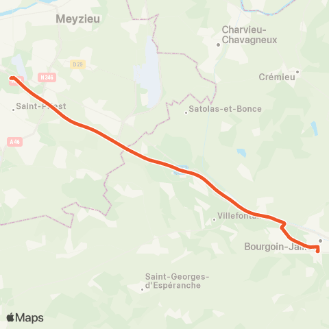 En covoit' Bourgoin-Jallieu / Lyon Mermoz map