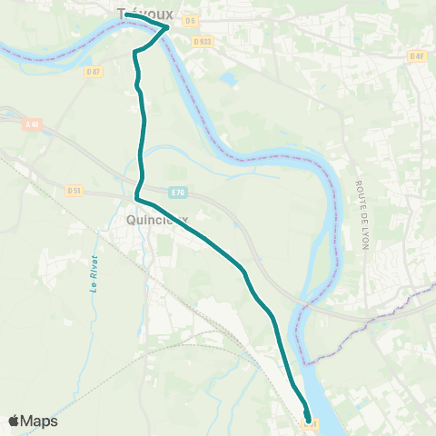 En covoit' Reyrieux, Trévoux / St-Germain-au-Mont-d'Or map