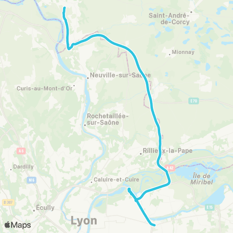En covoit' Trévoux / Villeurbanne map
