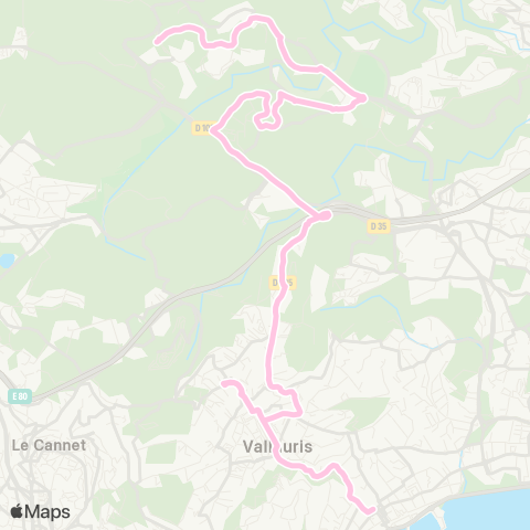 Envibus Villa Chrétien / Square Nabonnand (Vallauris) - SKEMA - GR Valbonne Sophia Antipolis map