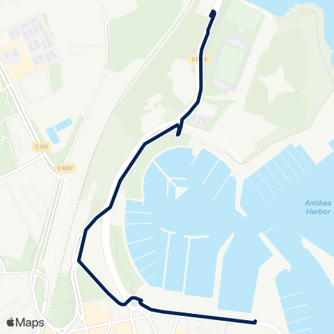 Envibus Navette du Fort Carré map