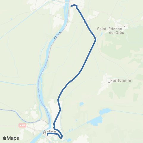 Envia - Lignes scolaires Tarascon ↔︎ Arles map