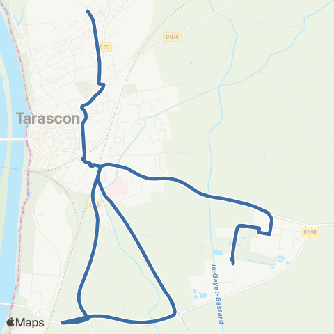 Envia - Lignes scolaires Tarascon Interne map