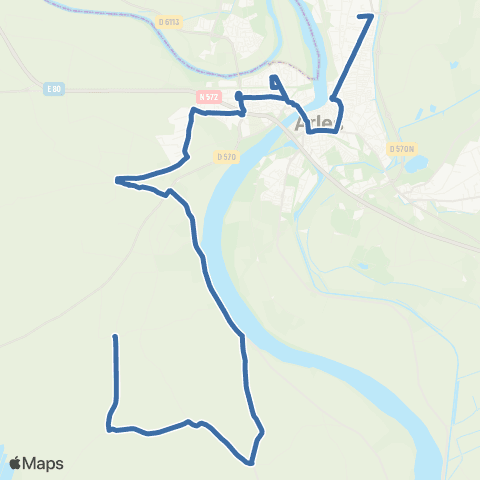 Envia - Lignes scolaires Gageron ↔︎ Arles map