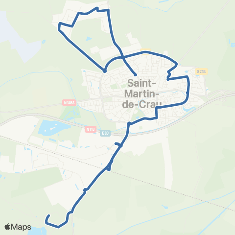 Envia - Lignes scolaires St Martin de Crau Interne map