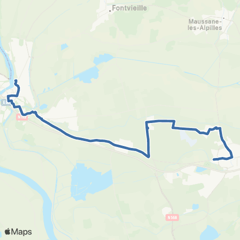 Envia - Lignes scolaires Arles ↔︎ St Martin de Crau map