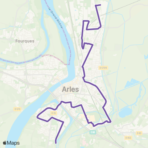 Envia C.C La Plaine Montmajour ↔︎ Pont Van Gogh map