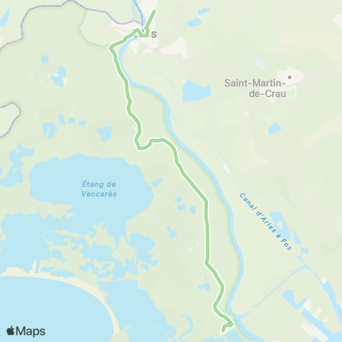 Envia Salin de Giraud Camargue <> Arles Gare SNCF map