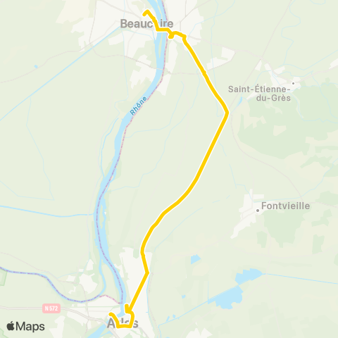 Envia Arles Gare SNCF <> Tarascon Gare SNCF map