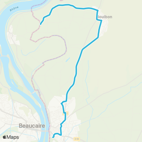 Envia Tarascon Gare SNCF <> Boulbon <> St Pierre de Mézoargues map