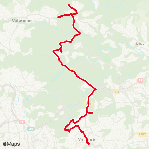 Envibus - Scolaire Ligne 16s map
