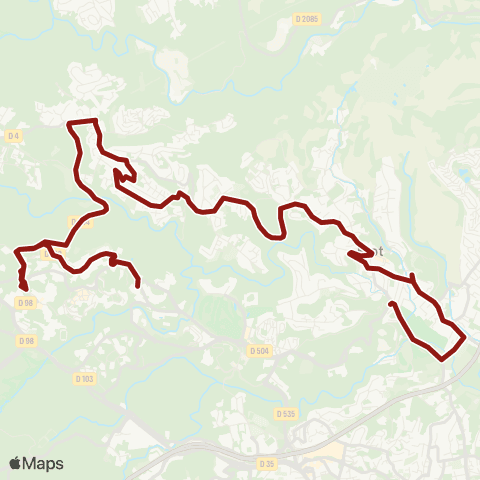 Envibus - Scolaire Ligne 18s bis map