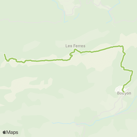 Envibus - Scolaire Ligne Chamois vert map