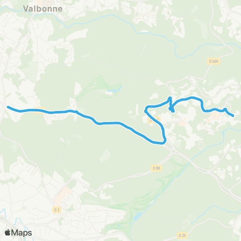 Envibus - Scolaire Ligne Cheval bleu map