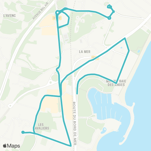 Envibus - Scolaire Ligne Chien turquoise map