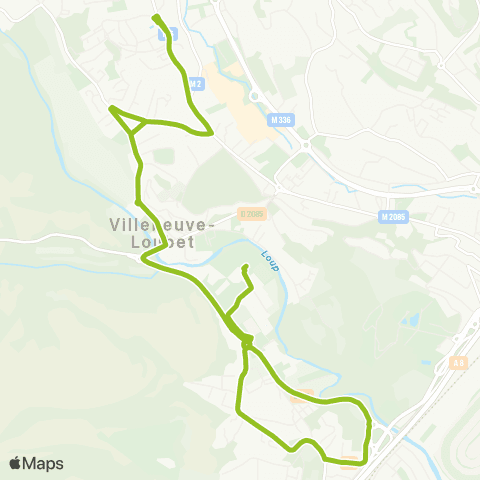 Envibus - Scolaire Ligne Coq vert map