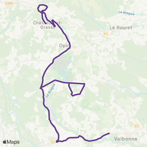 Envibus - Scolaire Ligne Dauphin violet map