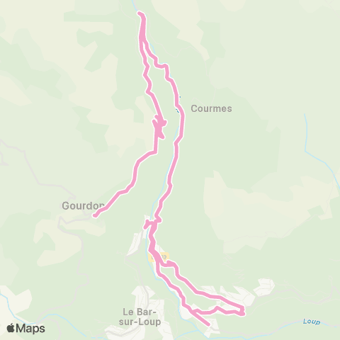 Envibus - Scolaire Ligne Faon rose map