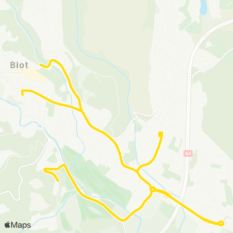 Envibus - Scolaire Ligne Girafe jaune map