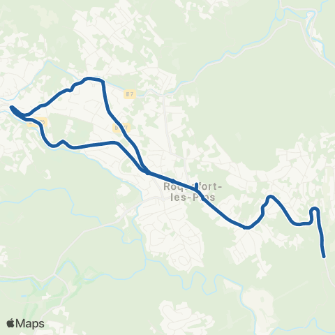 Envibus - Scolaire Ligne Grenouille bleue map