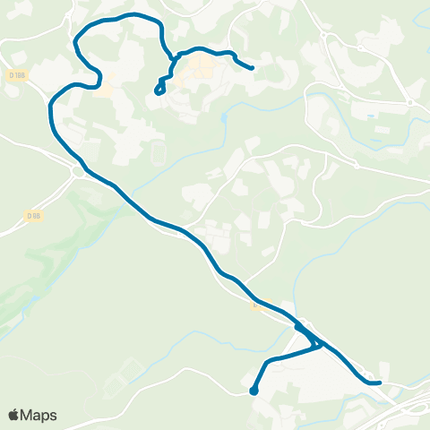 Envibus - Scolaire Ligne Libellule bleue map