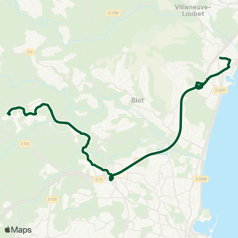 Envibus - Scolaire Ligne 25s map