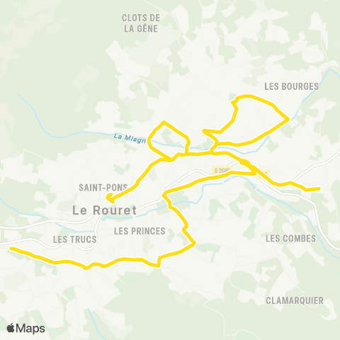 Envibus - Scolaire Ligne Papillon jaune map