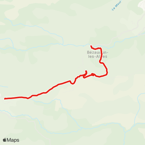 Envibus - Scolaire Ligne Poisson rouge map