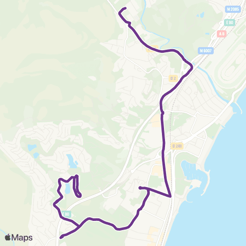 Envibus - Scolaire Ligne Tortue violette map