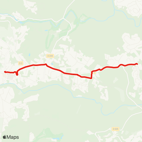 Envibus - Scolaire Ligne Vache rouge map