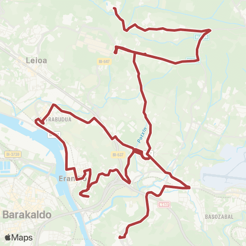 Erandio!Busa Enekuri - Martiartudorrea map