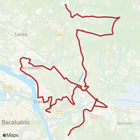 Erandio!Busa Martiartudorrea - Enekuri map