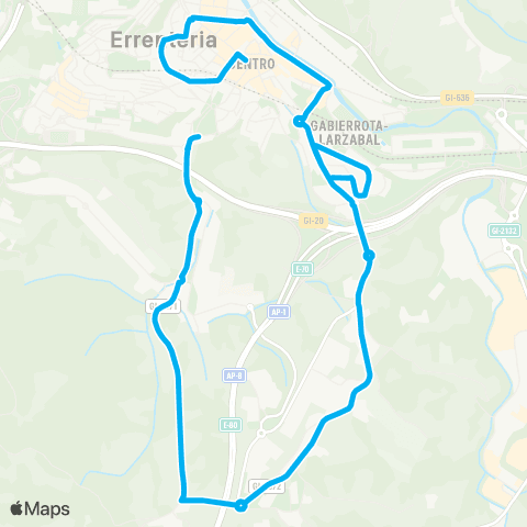 Errenteria Urbanoa Gaztelutxo-Agustinak-Markola-Zamalbide map