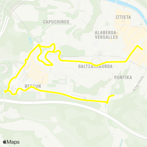 Errenteria Urbanoa Galtzaraborda-Beraun-Pontika map