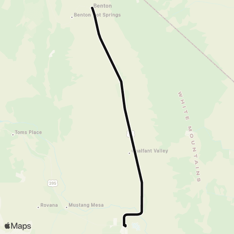 Eastern Sierra Transit Benton-Bishop map