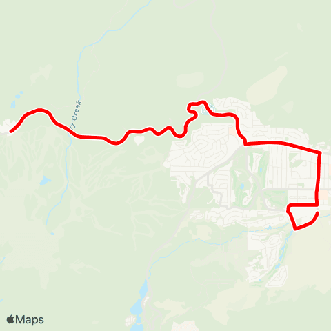 Eastern Sierra Transit Red Line map